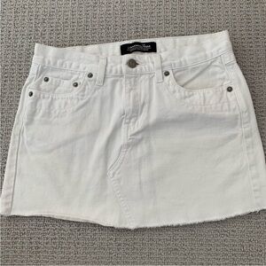 White Jean Denim Skirt